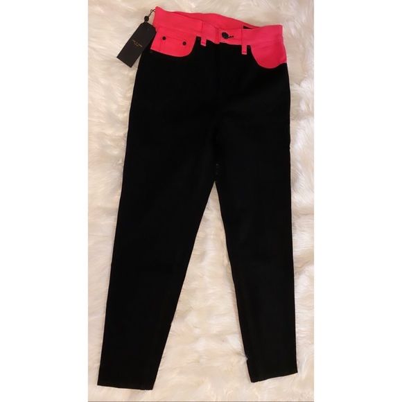 RAG & BONE ASH JEAN NWT Black Pink Waist S… - Picture 5 of 5